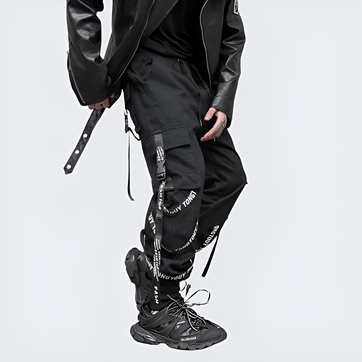 Black Techwear Cargo Pants