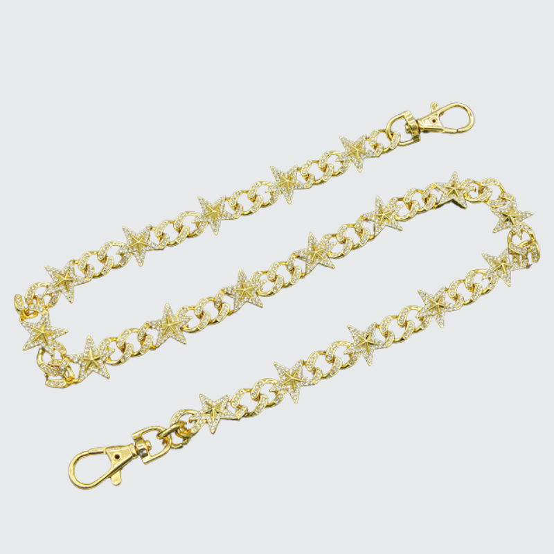Shiny Rhinestones Star Chain