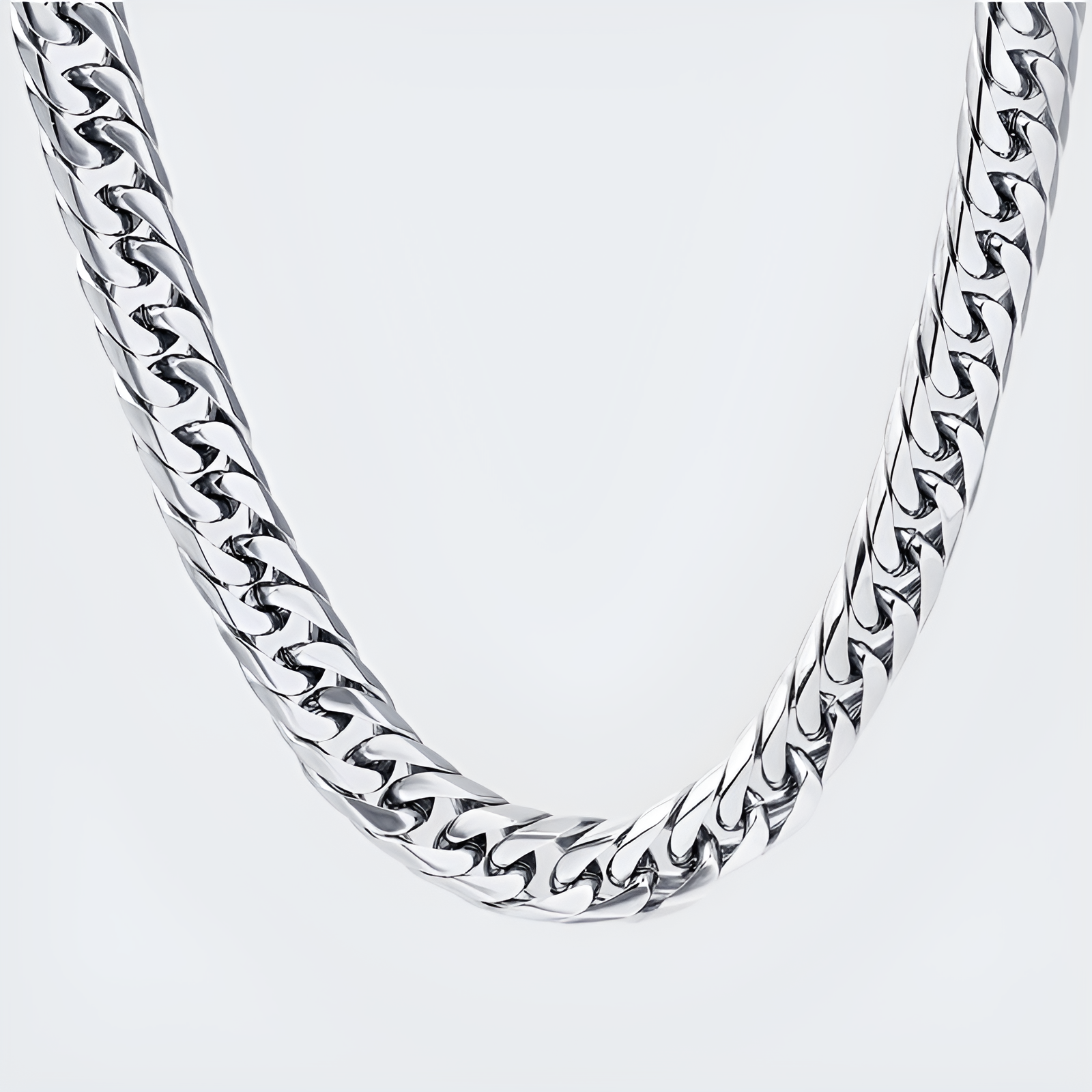 Silver Cuban Chain Necklace