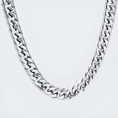 Silver Cuban Chain Necklace