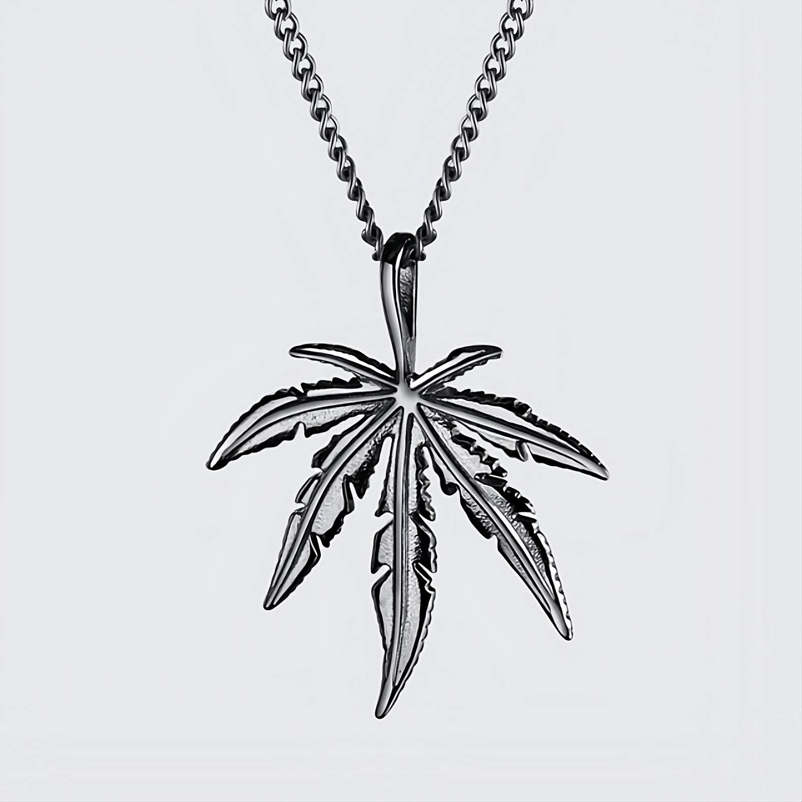 Silver Weed Necklace