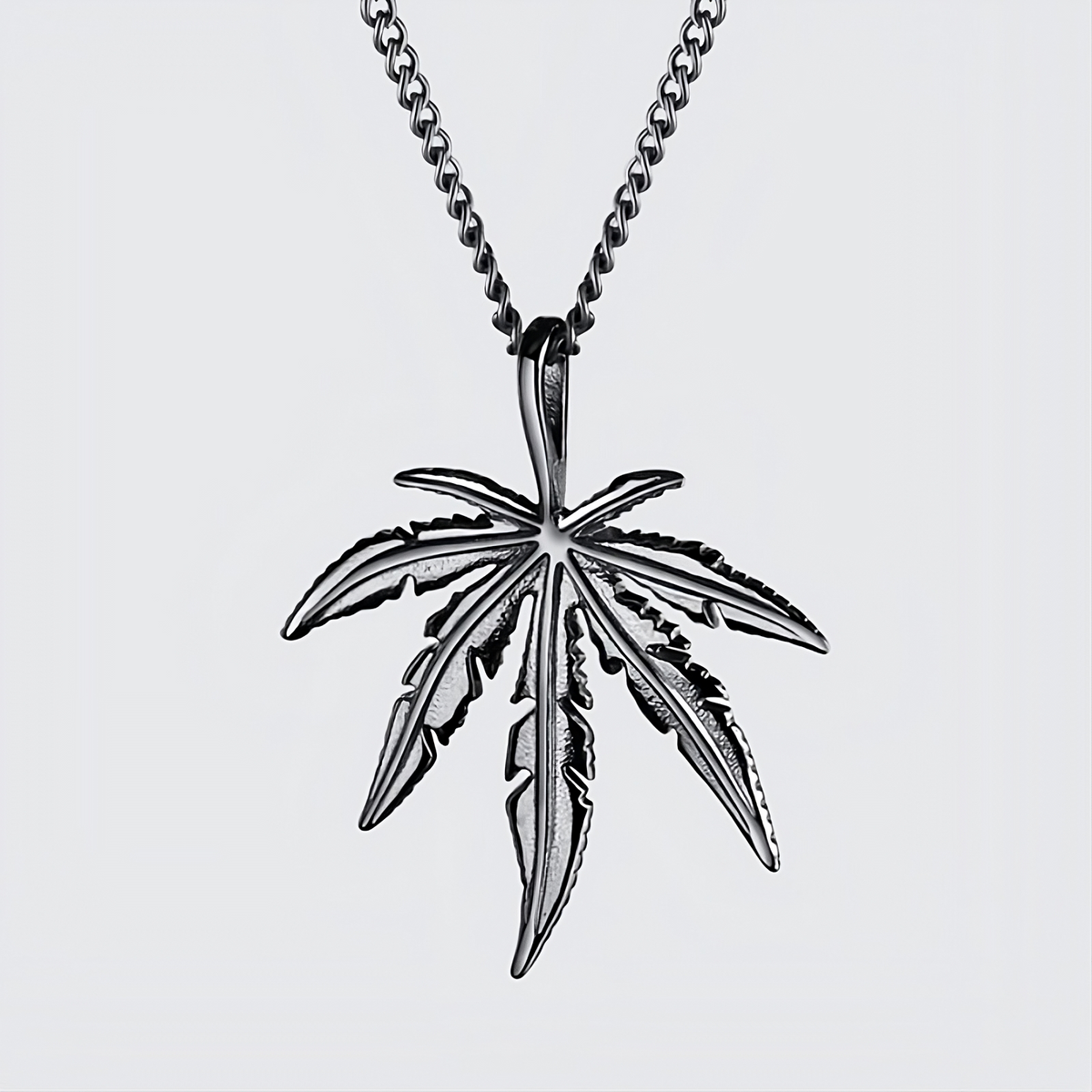 Silver Weed Necklace