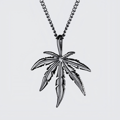 Silver Weed Necklace