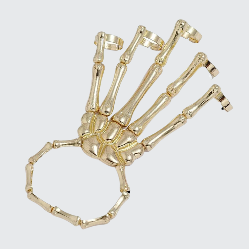 Skeleton Hand Finger Bone Bracelet Ring