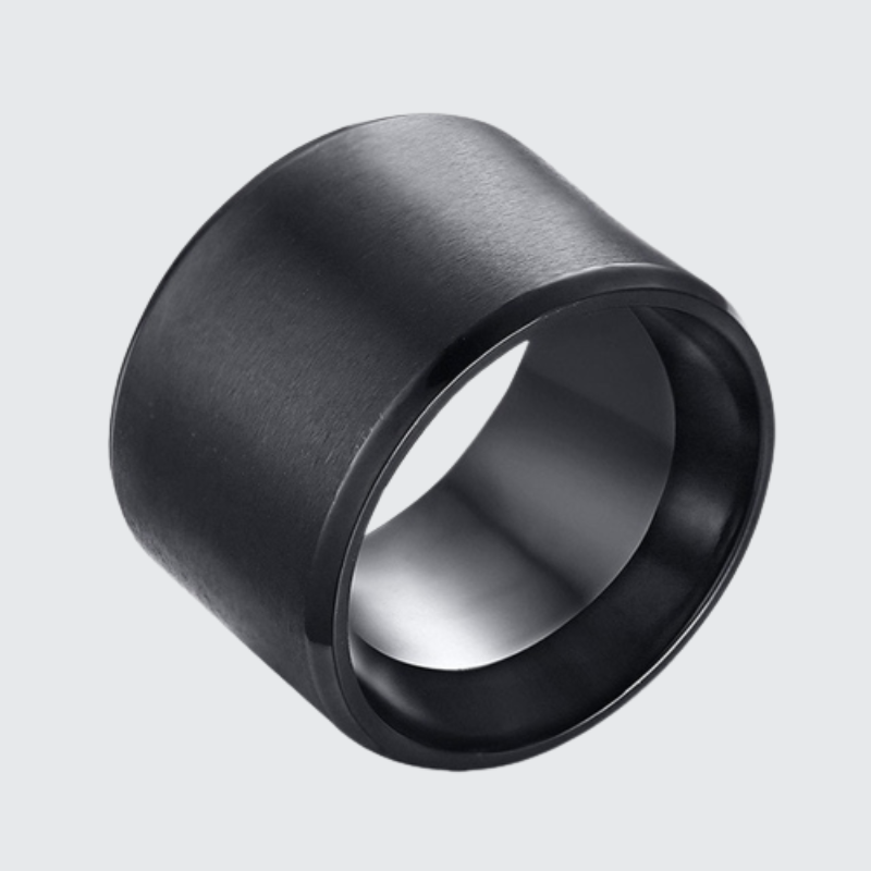 Solid Black Thick Ring