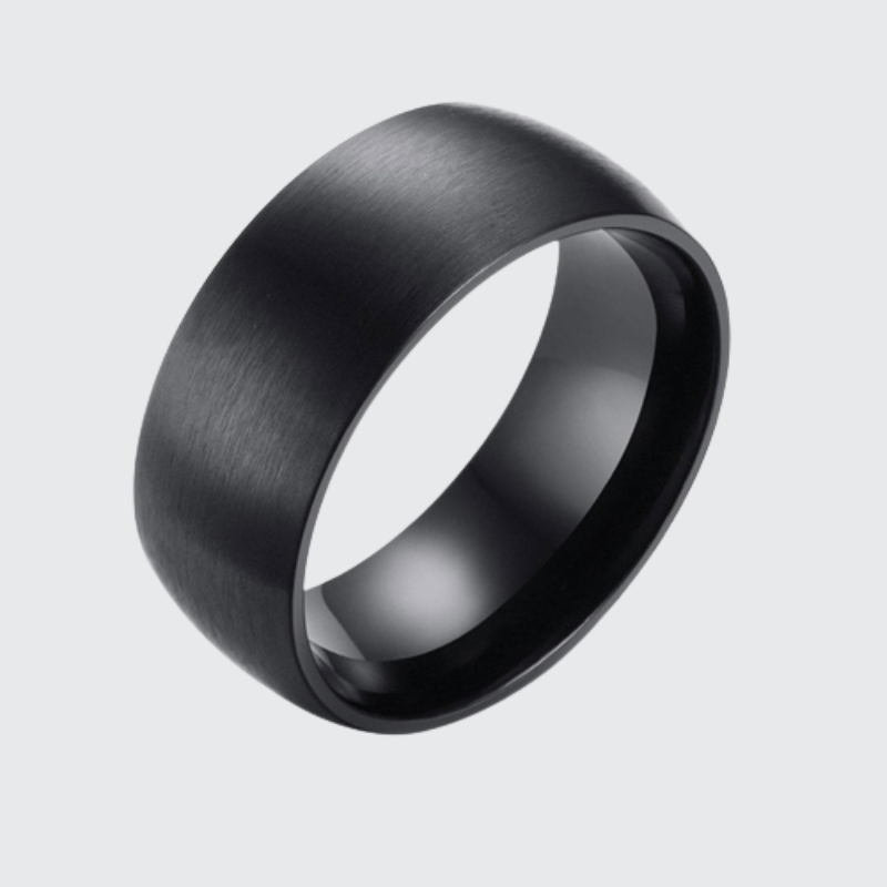 Solid Plain Black Ring