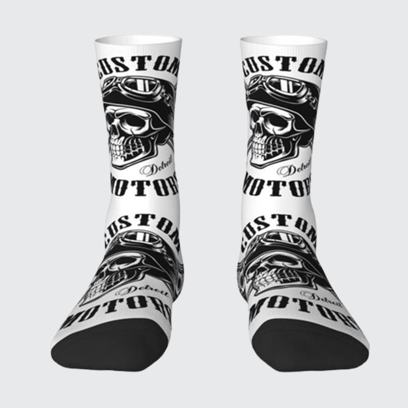 White Skull Socks