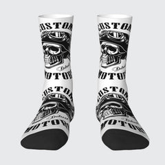 White Skull Socks