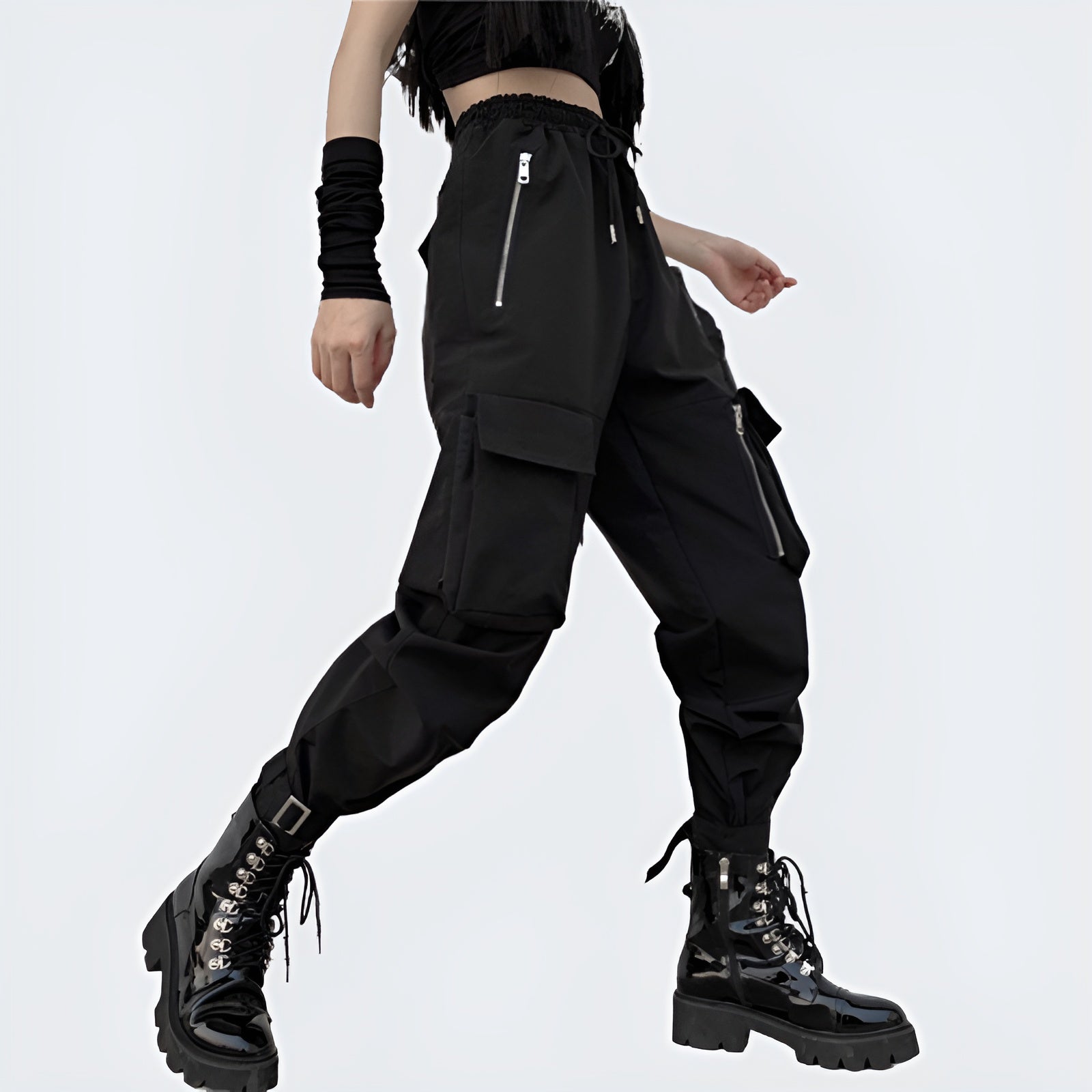 Women's Cargo Pants With Zipper Pockets