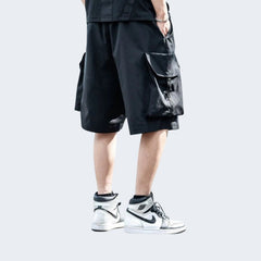 Baggy Black Cargo Shorts