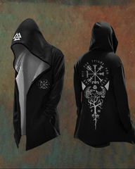Viking Art Cosplay Vintage Totem Hooded Jacket