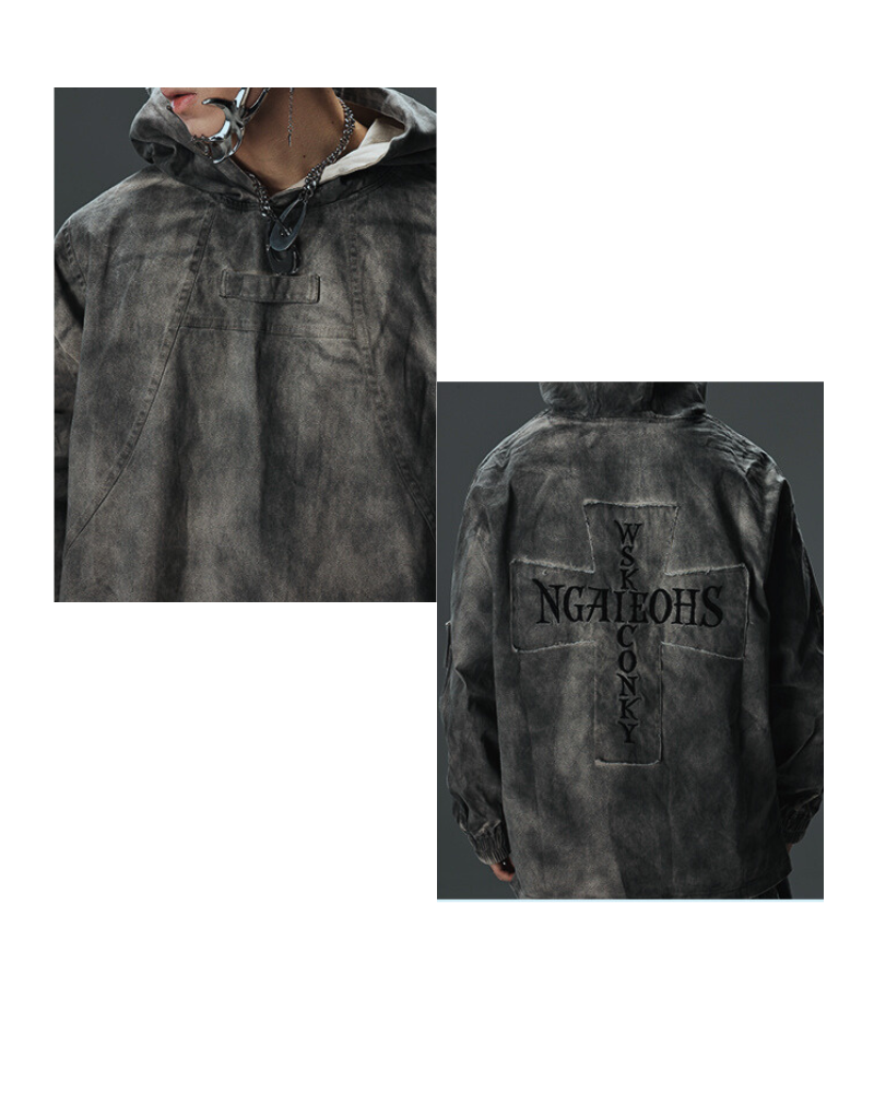 Washed Tie-Dyed Loose Hoodie