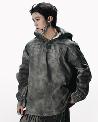 Washed Tie-Dyed Loose Hoodie