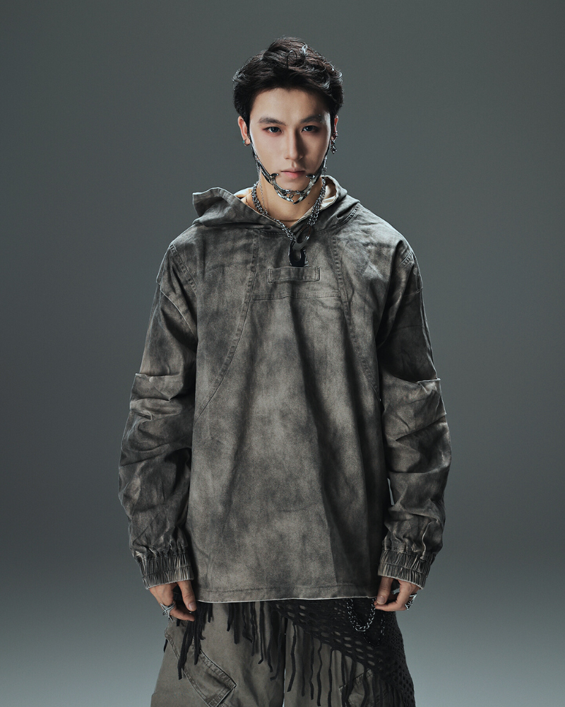 Washed Tie-Dyed Loose Hoodie