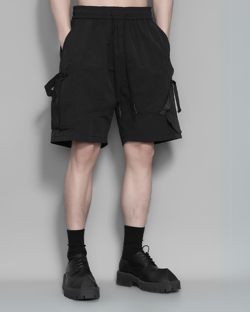Woven Patchwork Cargo Shorts