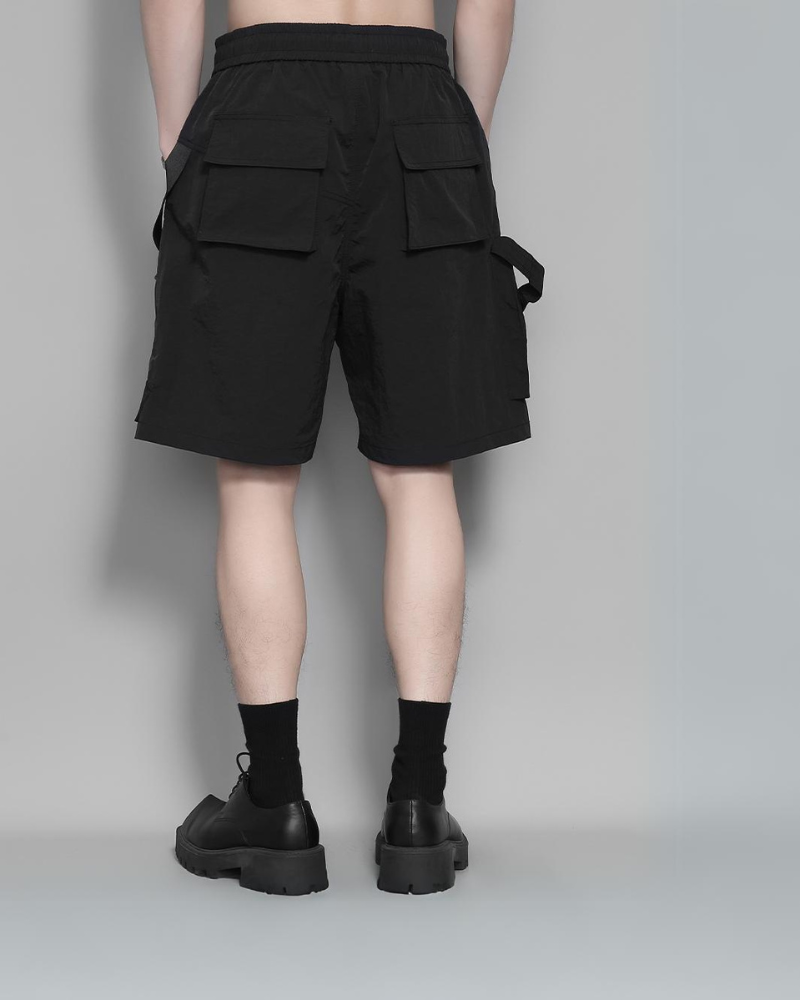 Woven Patchwork Cargo Shorts