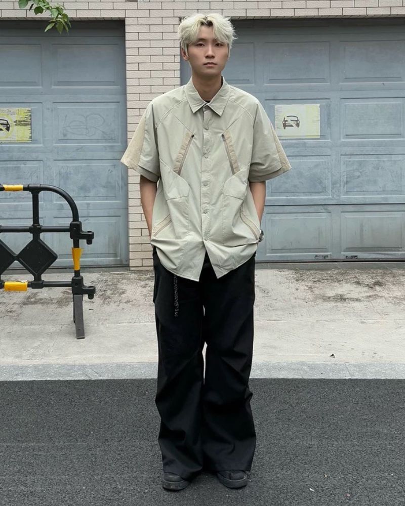 Color-Blocking Patchwork T-Shirt