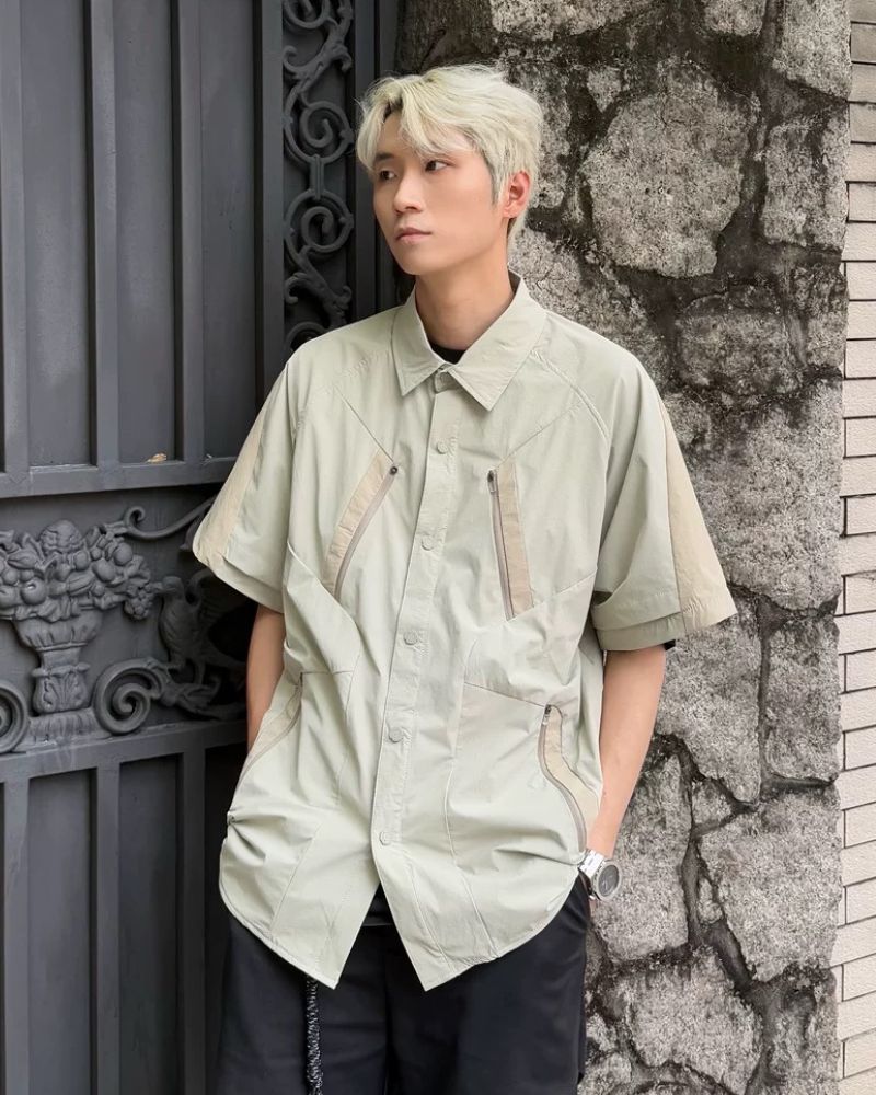 Color-Blocking Patchwork T-Shirt