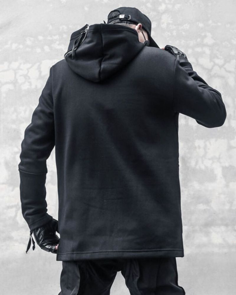 Irregular Double Zip Hoodie