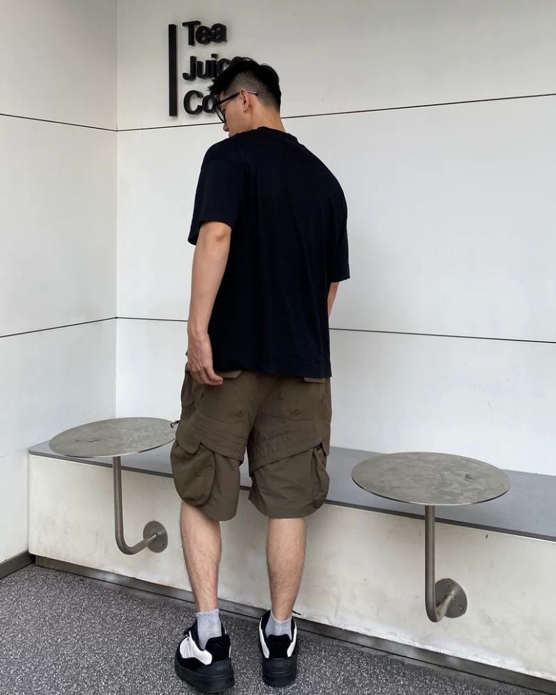 Pockets Patchwork Cargo Shorts