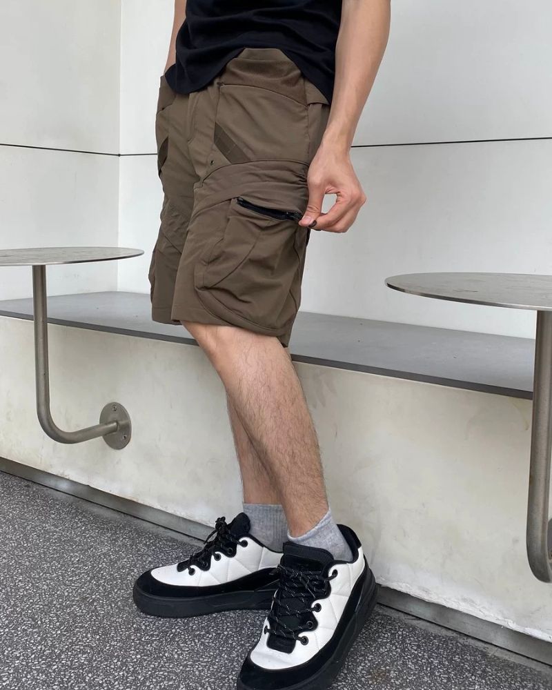 Pockets Patchwork Cargo Shorts