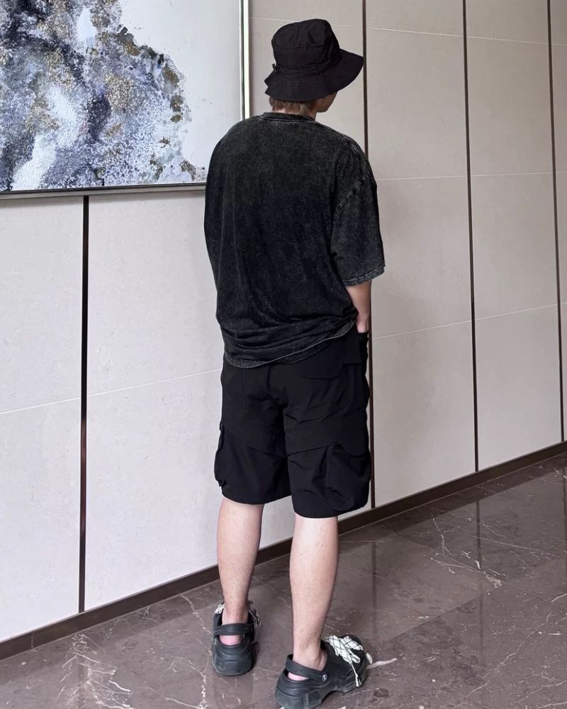 Pockets Patchwork Cargo Shorts