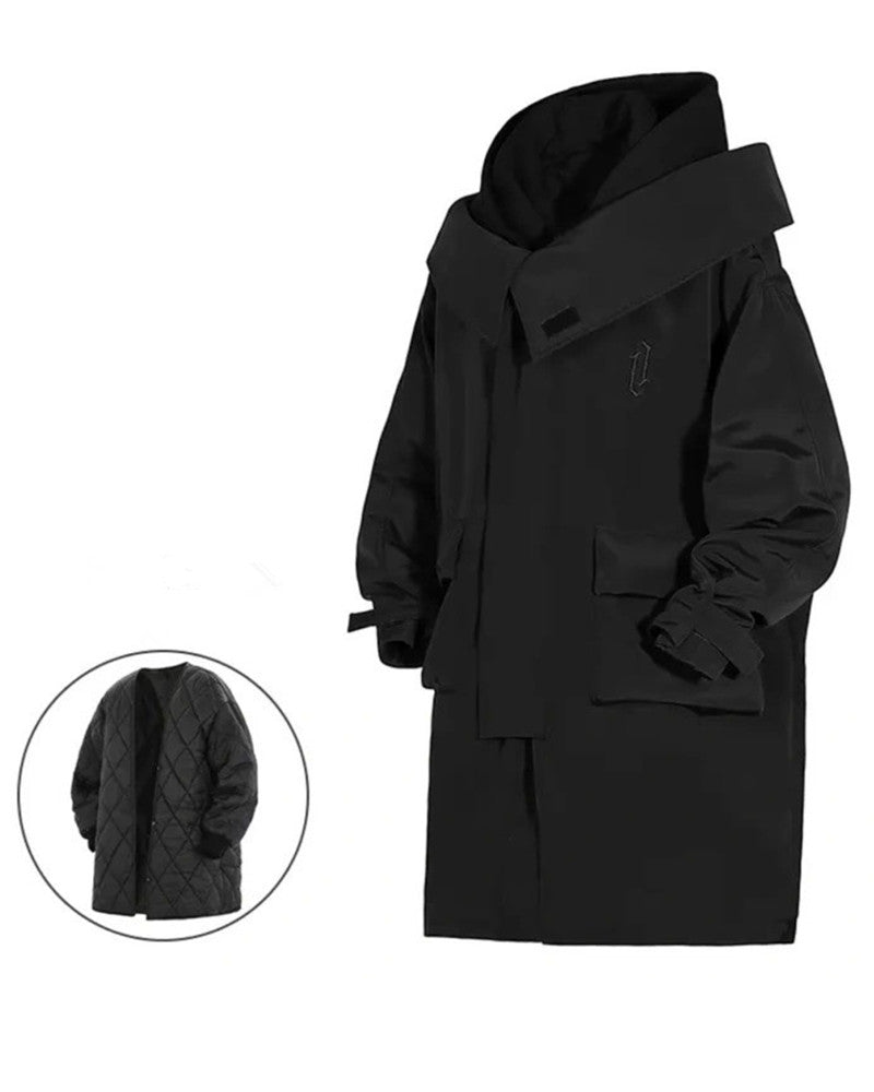 Fake Two-piece Utility Long Coat