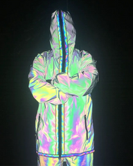 Colorful Reflective Hooded Jacket