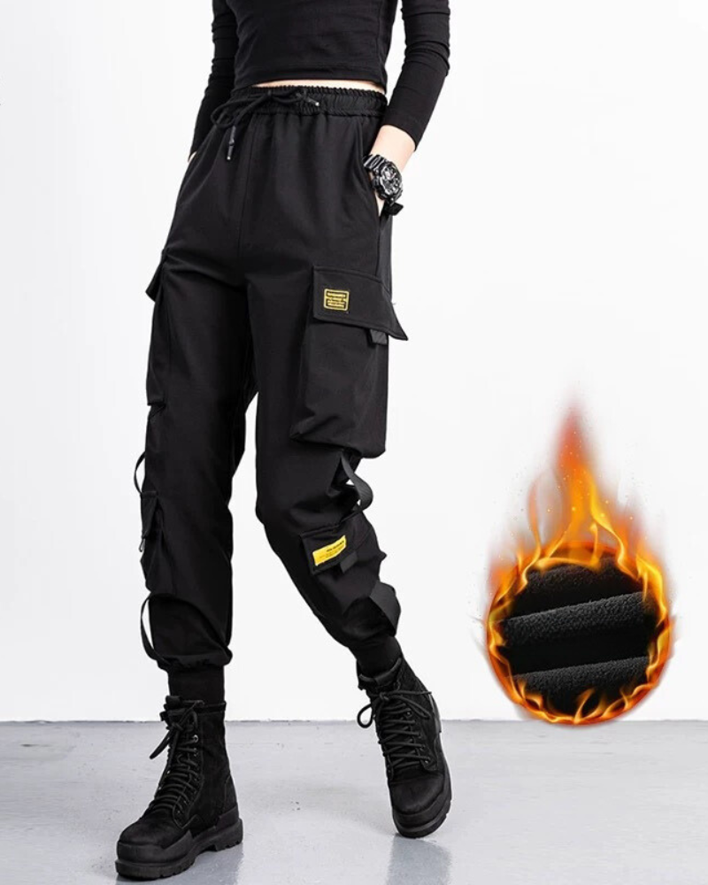 High-Street Black Cargo Pants