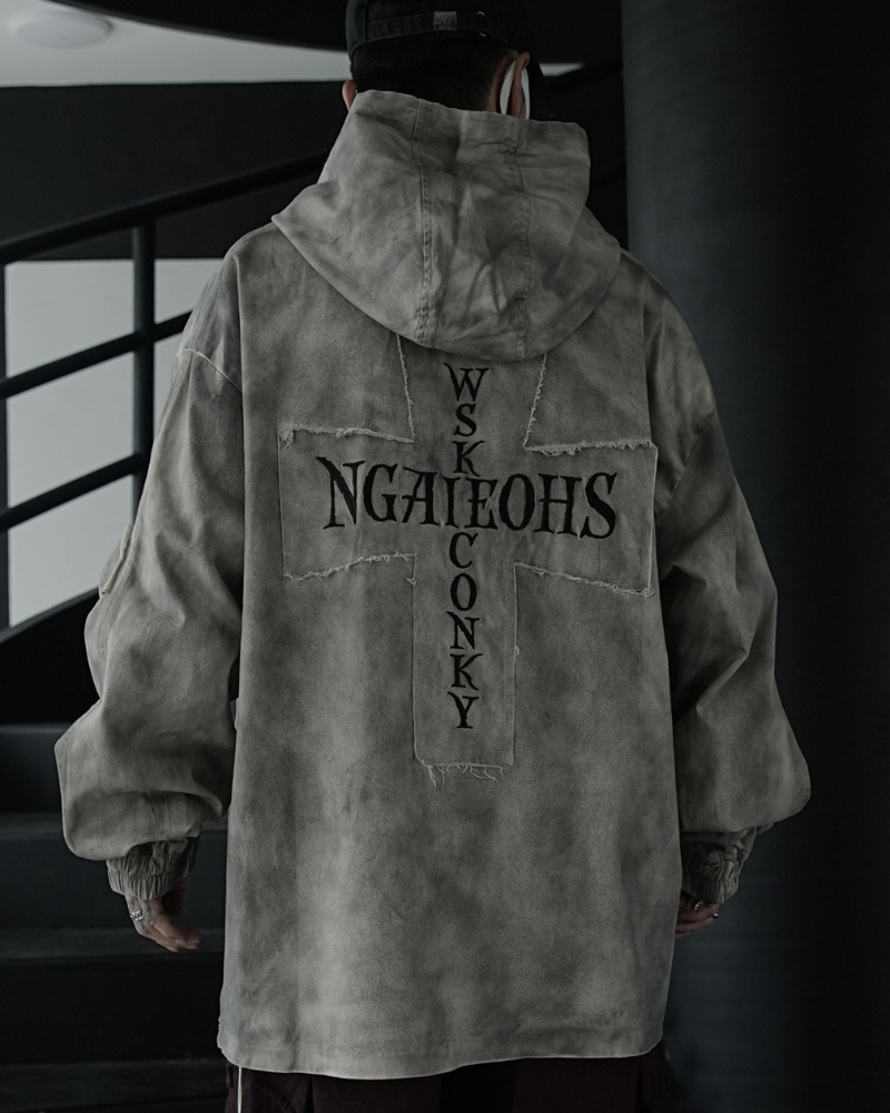 Washed Tie-Dyed Loose Hoodie