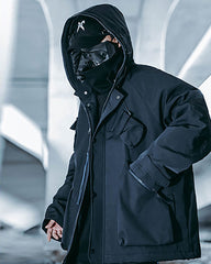 Futuristic Cyberpunk Unisex Hooded Jacket