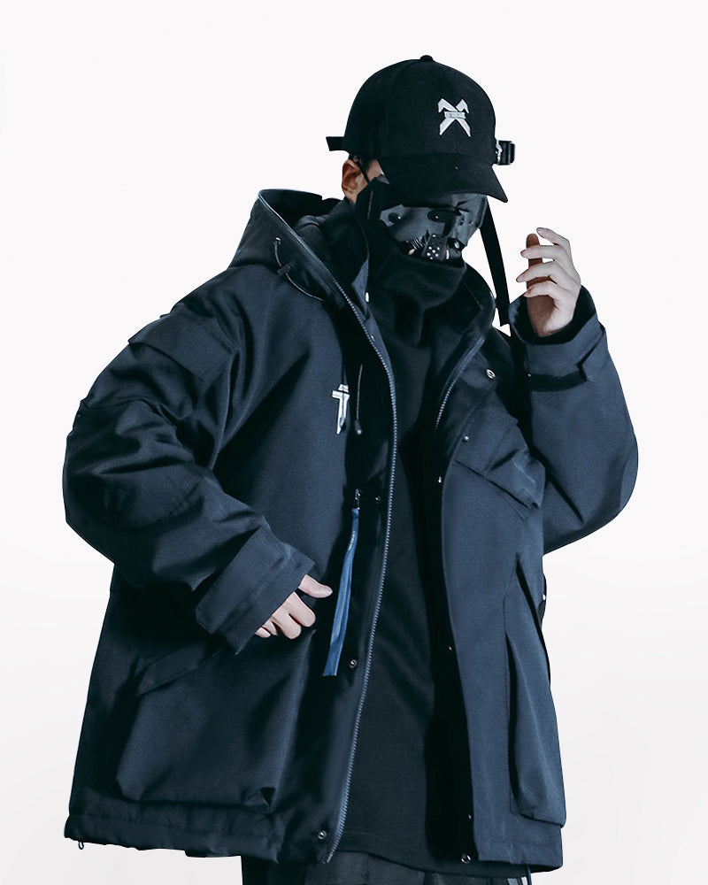 Futuristic Cyberpunk Unisex Hooded Jacket