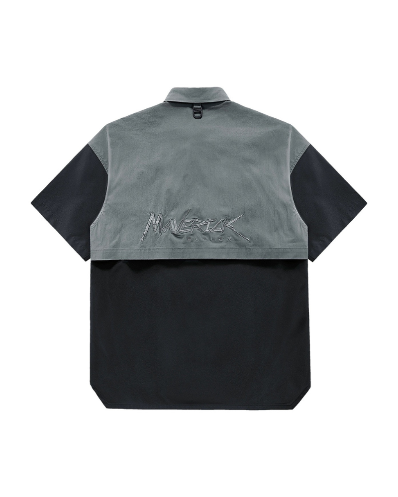 Fake Two-Piece Short Sleeve Shirt
