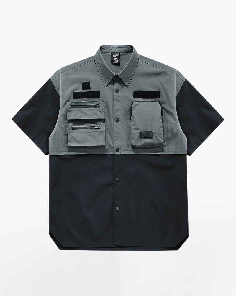 Fake Two-Piece Short Sleeve Shirt