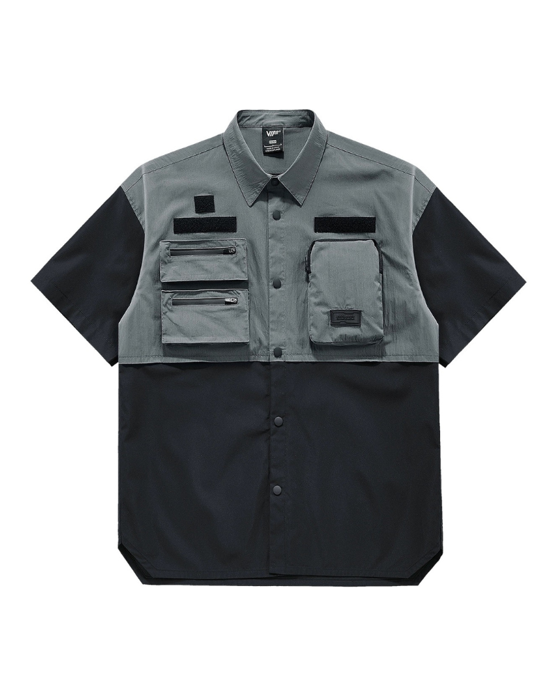 Fake Two-Piece Short Sleeve Shirt