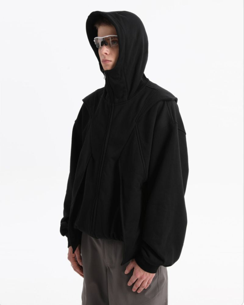 Opium Style Functional Double Zip Y2K Hoodie