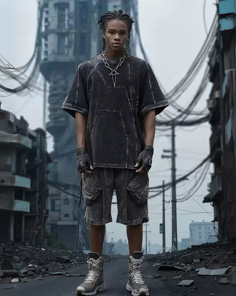 Wasteland Washed Heavyweight Cotton Men's T-Shirt