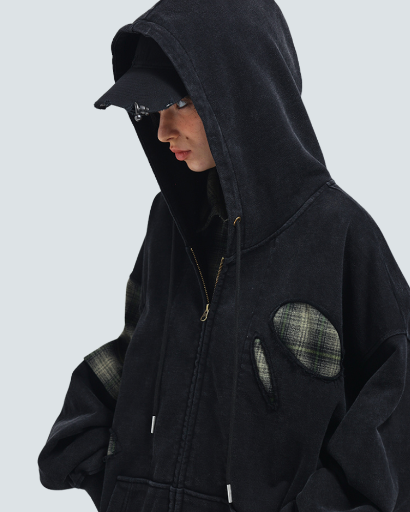 Wasteland Wear Ripped Fake Two Piece Unisex Jacket
