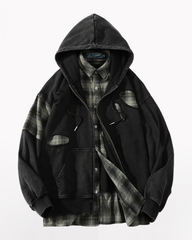 Wasteland Wear Ripped Fake Two Piece Unisex Jacket