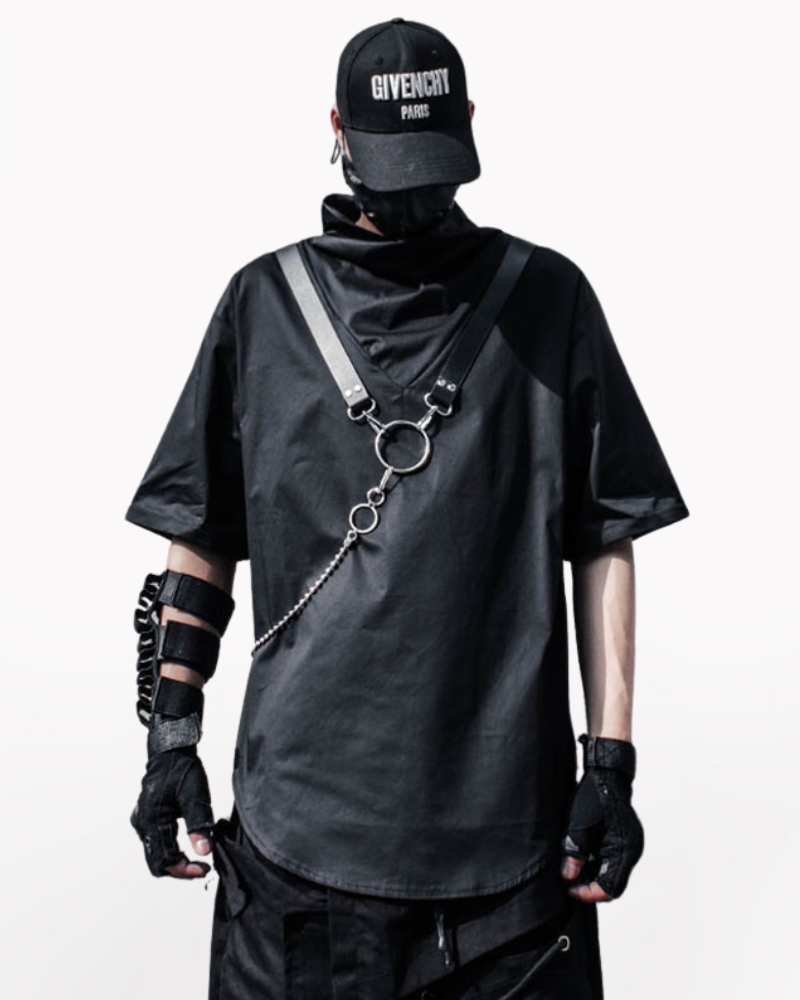 With Chain Function Japanese T-Shirt