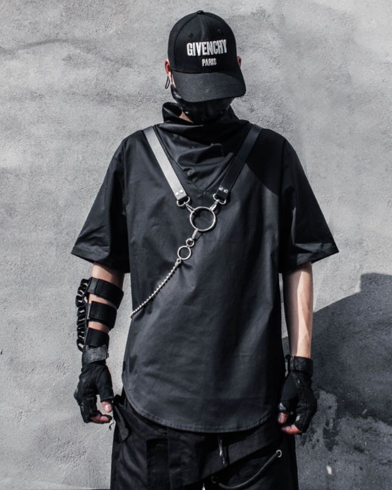 With Chain Function Japanese T-Shirt