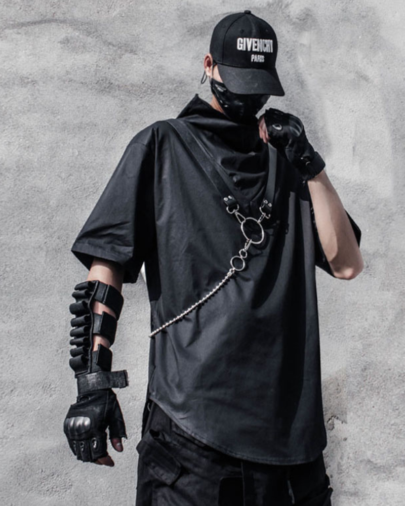 With Chain Function Japanese T-Shirt