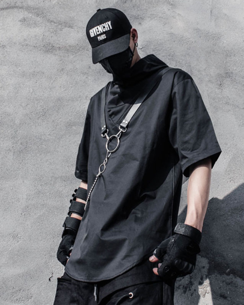 With Chain Function Japanese T-Shirt