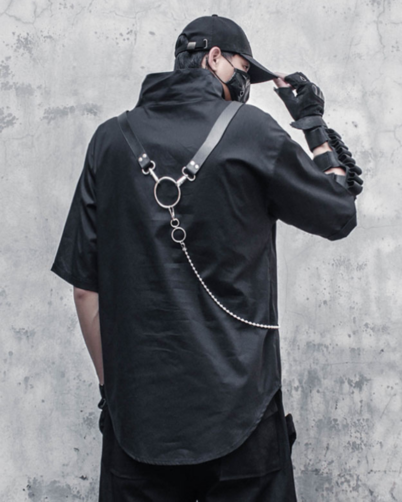 With Chain Function Japanese T-Shirt