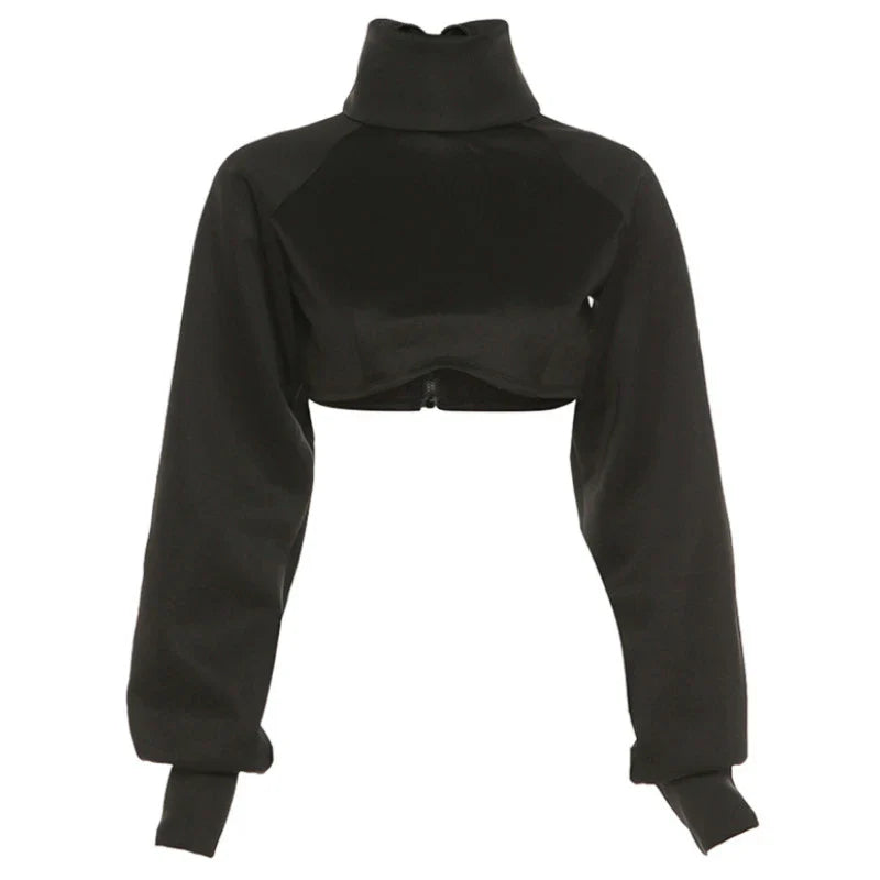 Women's High Neck Crop Top