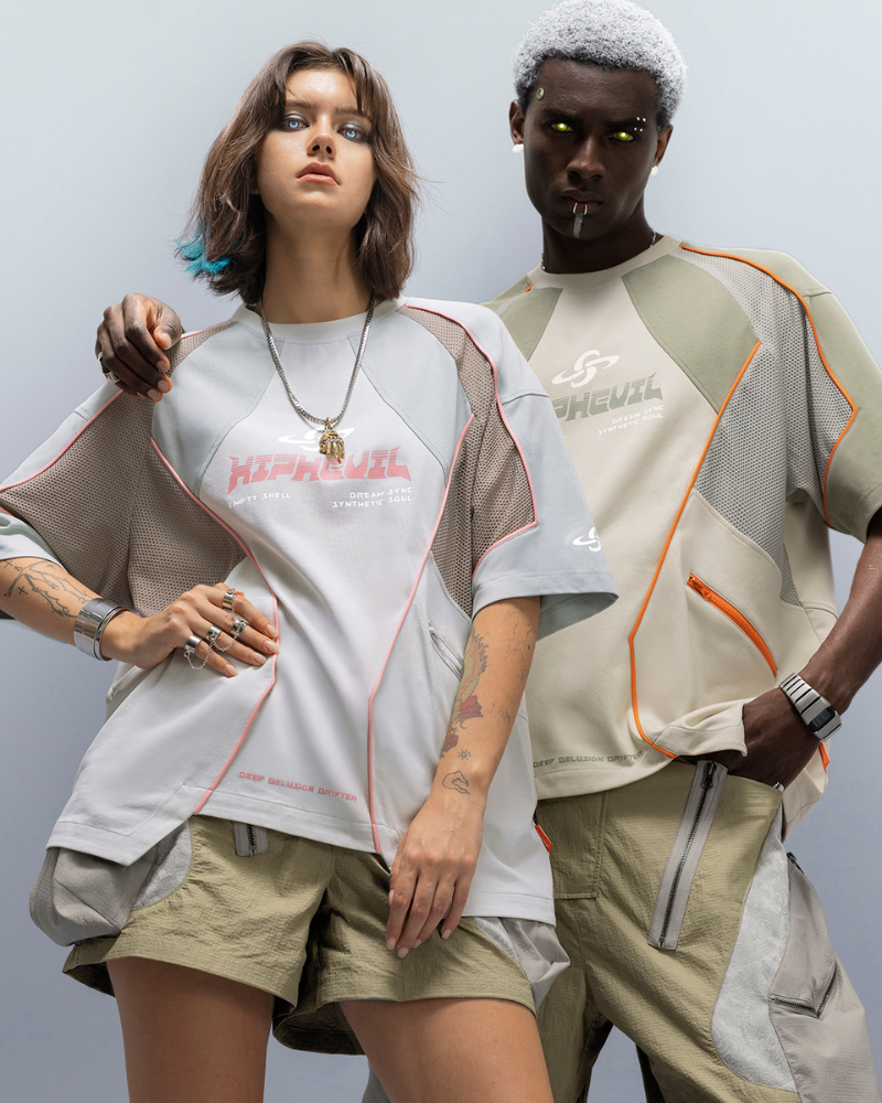 Cyberpunk Grid Dreamweave Quick-Dry T-Shirt