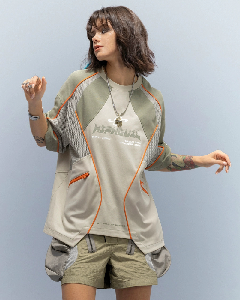 Cyberpunk Grid Dreamweave Quick-Dry T-Shirt