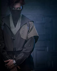 Cyberpunk Outfits Blade Shadow Diagonal Lapel Coat