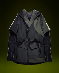Cyberpunk Outfits Blade Shadow Diagonal Lapel Coat