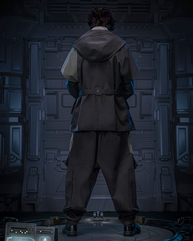 Cyberpunk Outfits Blade Shadow Diagonal Lapel Coat
